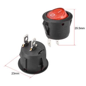 KCD5-103N RED 3PIN SWITCH