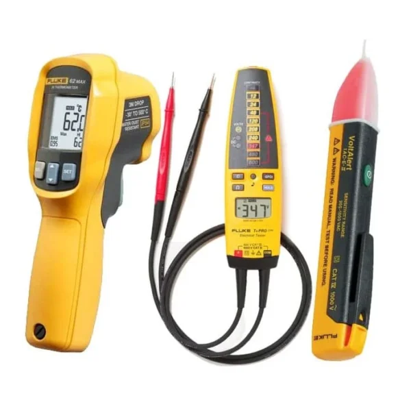 Fluke 62 MAX+/T+PRO/1AC IR Thermometer, T+PRO Voltage Voltage Detector Kit