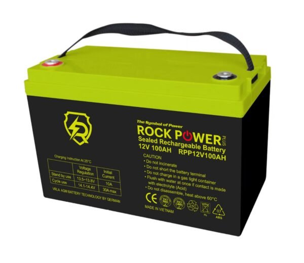 12V 100 AH BATTERY ROCK POWER