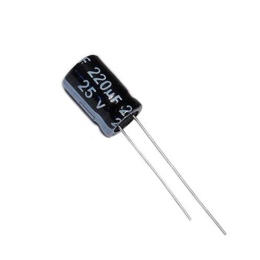 Electrolytic Capacitor,Radial Lead,220uF,25V