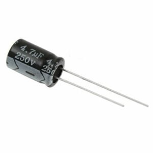 4.7uF 250V Electrolytic Capacitor High Voltage, Compact Design